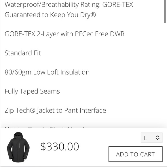 ❌SOLD❌ DO NOT BUY Volcom Men’s Insulated Gore-Tex jacket Size Medium - Picture 2 of 5